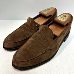 NEW HEELS Tricker's Maine Brown Suede Penny Loafers Made in England UK 7 US 8 D